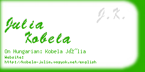 julia kobela business card